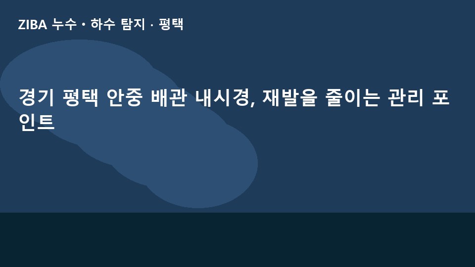 경기 평택 안중 배관 내시경, 재발을 줄이는 관리 포인트